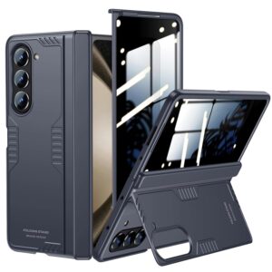 For Galaxy z-Fold-5 Stand Slim Case: [Privacy Screen Protector] [Hidden Kickstand] [Wireless charging] [Hinge Protection] Thin Lightweight Design Matte Hard PC Phone cover for Samsung z fold 5 5G 2023