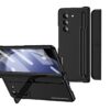 for Samsung Galaxy Z Fold 5 Standing Case with Hinge Protection,Slim Built-in S Pen with Pen Holder, Protective Cover with Kickstand Built-in Screen Protector for Z Fold 5 (Black)