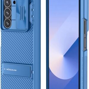 For Samsung Galaxy Z Fold 6 Case with Stand, Built-in [Camera Lens Protector] [Hinge Protection] [ Screen Protector] Full Cover Slim Thin Protective Phone Case for Galaxy Z Fold 6 2024, Blue