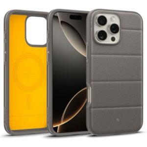Gaffar India by Athlex Mag for iPhone 16 Pro Case [Sandstone Texture for Anti-Scratch] Magnetic Military Grade Drop Protection Back Cover Case for iPhone 16 Pro (TPU | Active Gray)