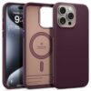 Gaffar India by Nano Pop Mag Back Cover Case Compatible with iPhone 15 Pro Case (TPU and Polycarbonate | Burgundy Bean)