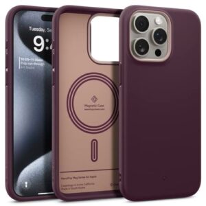 Gaffar India by Nano Pop Mag Back Cover Case Compatible with iPhone 15 Pro Case (TPU and Polycarbonate | Burgundy Bean)