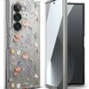 Gaffar India Fusion Design Compatible with Samsung Galaxy Z Fold 6 Case Cover Transparent Non-Slip Hard PC Shockproof TPU Bumper Protective Phone Case for Z Fold 6 Back Cover (2024) - Dry Flowers