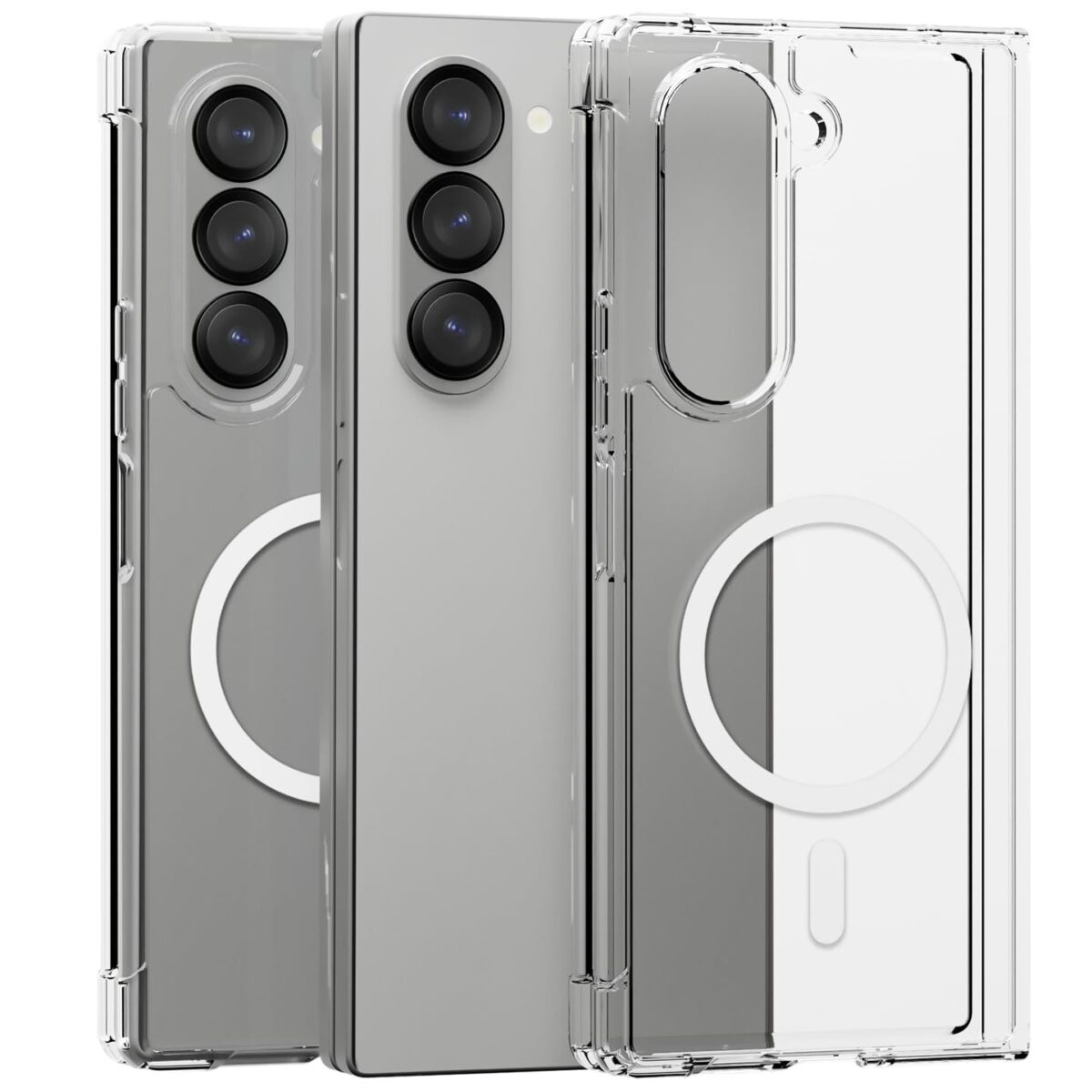 Gaffar India Mag-X Back Cover Case for Galaxy Z Fold 6 (Mag-X-Clear) (Polycarbonate+TPU)