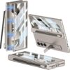 Gaffar India Magnetic Hinge Case for Samsung Galaxy Z Fold 6 | Inbuilt S-Pen Holder Stand Hybrid Back Cover (Titanium)