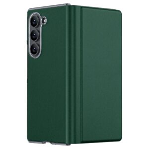Gaffar India Magnetic Leather Flip Cover Compatible with Samsung Galaxy Z Fold 6 with Hinge Protection Microfiber Lining Scratch-Resistant Protective Case, Green