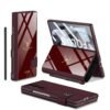 Gaffar India Ultra Hybrid Premium Case Compatible With Samsung Galaxy Z Fold 6 With S-Pen Holder Case Flip Colorful Plating Glass Leather All-Inclusive Cover For Samsung Galaxy Z Fold 6