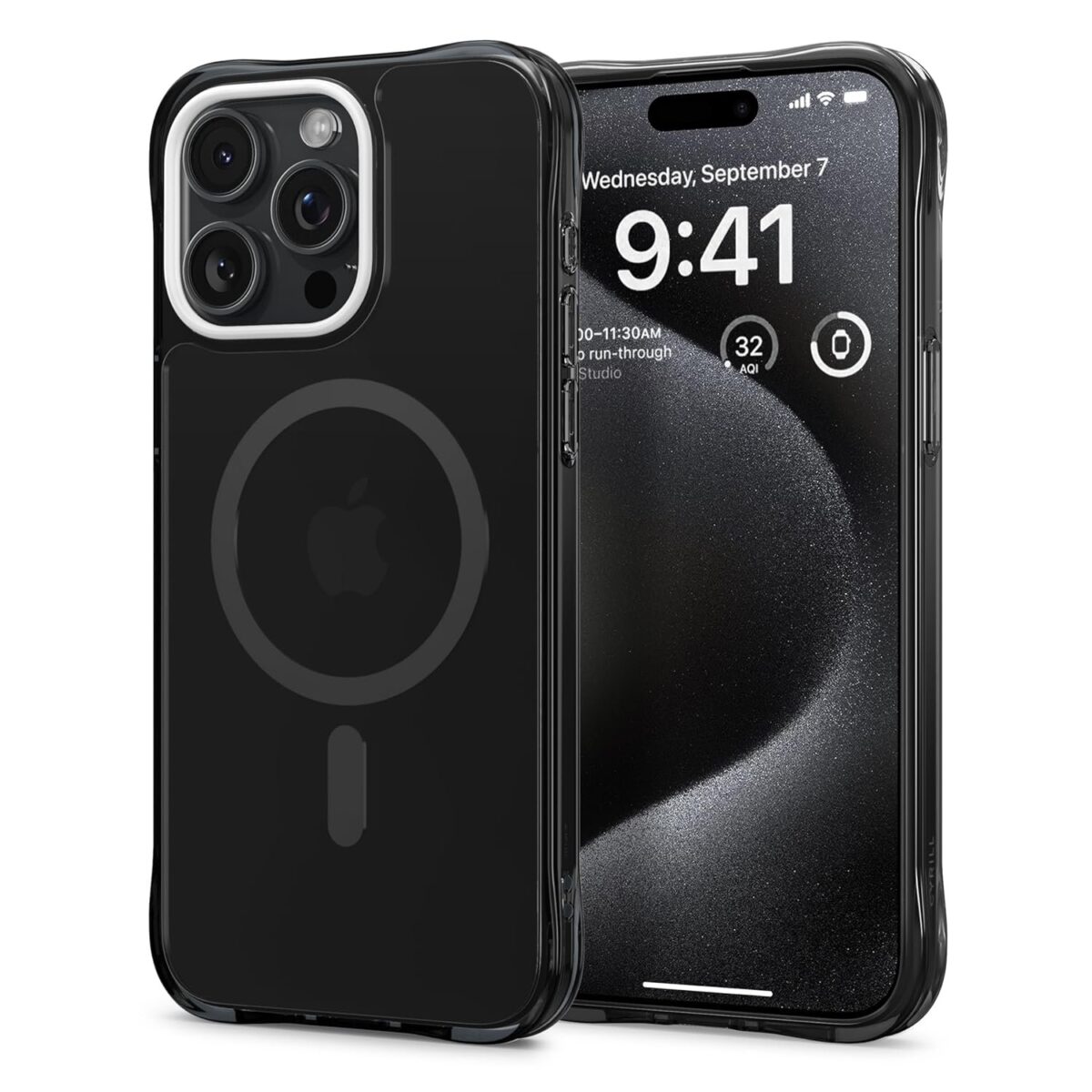 Gaffar India UltraSheer Mag for iPhone 15 Pro Max Case, Semi-Transparent iPhone 15 Pro Max Back Cover - Black - Image 7