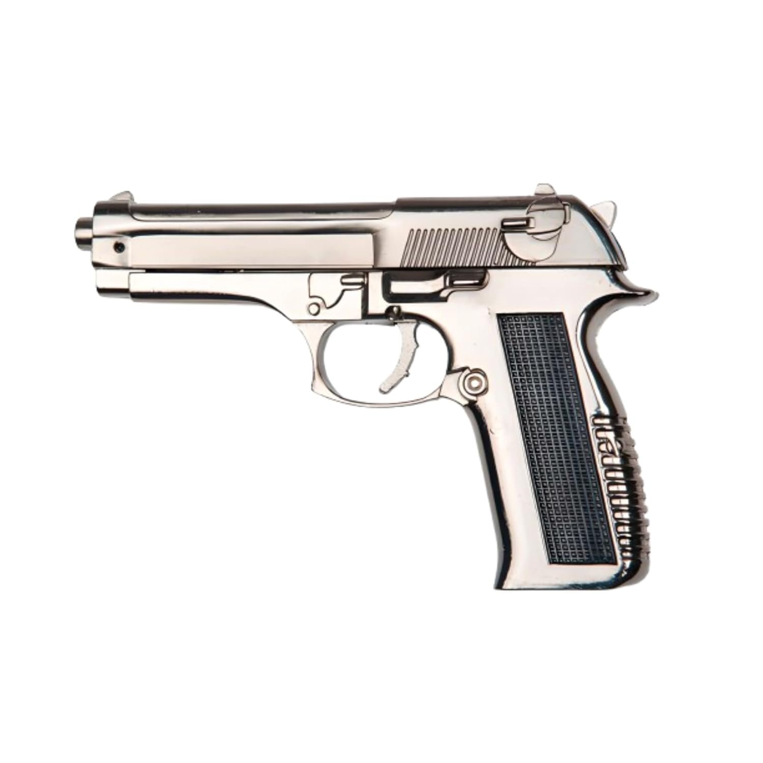 Gun Gas Lighter Pistol Lighter Heavy Weight Metal Body Gun Pistol Shaped With Barrel Pull Back System And Holster Pocket Lighter For Decorative, Smoking Filled