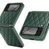 Hinge Cover Vegan Leather Case/Cover For Samsung Galaxy Z Flip4 5G / Galaxy Flip 4 5G Case Cover -