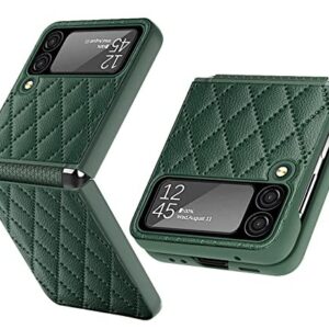 Hinge Cover Vegan Leather Case/Cover For Samsung Galaxy Z Flip4 5G / Galaxy Flip 4 5G Case Cover -