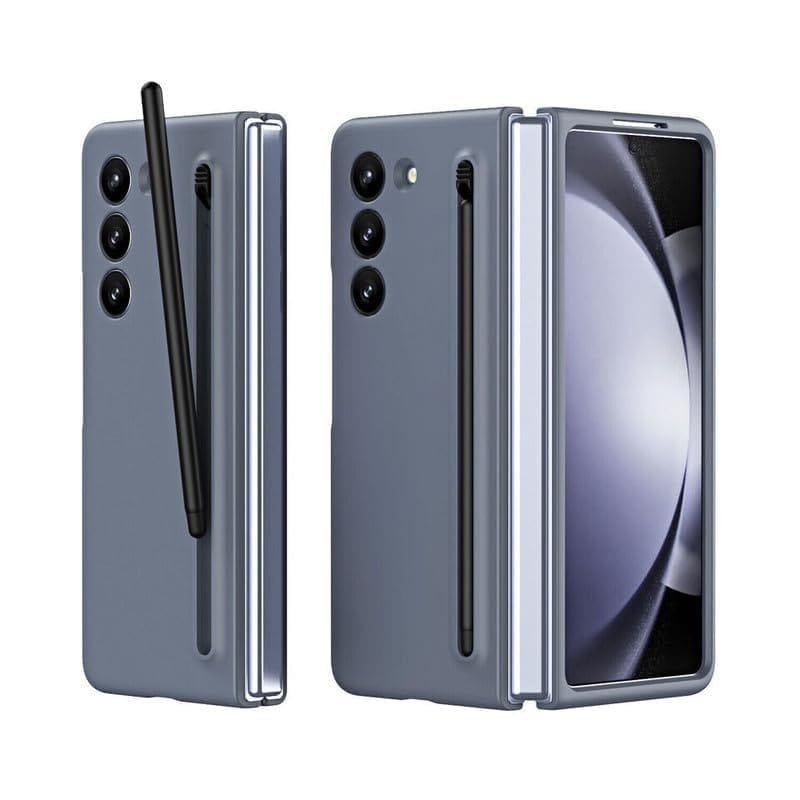 Joy Ultra Slim Premium Case/Cover For Samsung Galaxy Z Fold4, 5 & 6, Built-In Compact S-Pen Holder, Front Glass Protection Case/Cover.