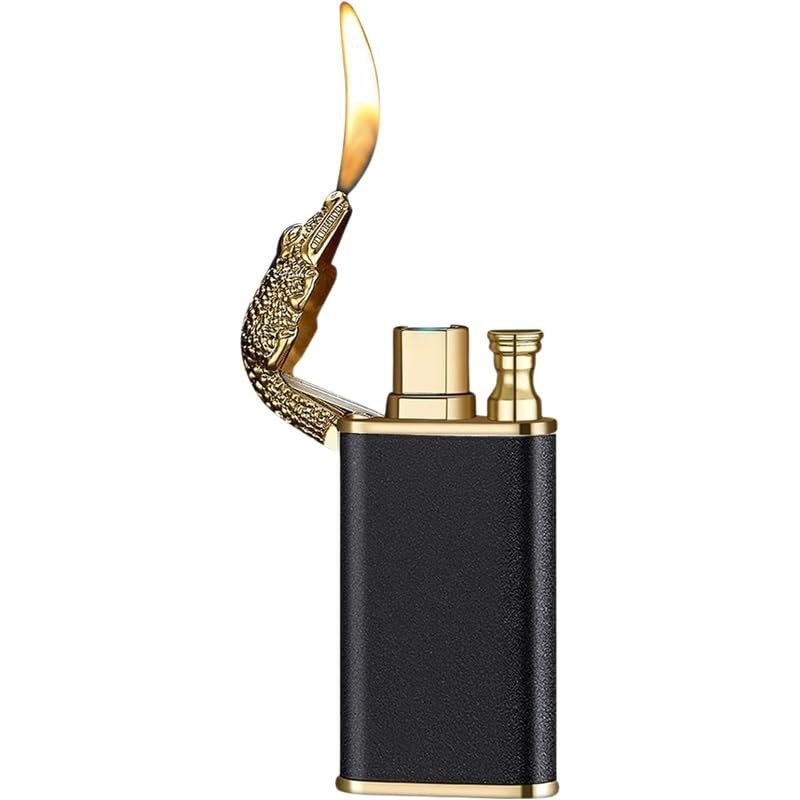 Lipzie [𝟏𝟓 𝐘𝐄𝐀𝐑𝐒 𝐖𝐀𝐑𝐑𝐀𝐍𝐓𝐘] Magic Dual Flame Lighter - Windproof Dual Jet Flame Butane Lighter For Outdoor And Indoor, Cool And Durable Design For Easy Lighting On The Go