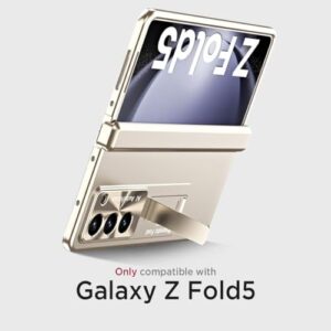 Miimall for Samsung Galaxy Z Fold 5 Cover, Lightweight Ultra Thin Kickstand & Screen Protector & Magnetic Hinge Protection Slim Phone Case for Samsung Z Fold 5 5G 2023 - Champion Gold
