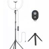 Osaka 14'' Professional Ring Light 15W With Stand & Table Tripod Lighting 2 Color Modes For Photo Video Shoot Live Stream Makeup Compatible With Iphone & Smartphone With Bluetooth For Android/Ios