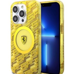 Polycarbonate iPhone 15 Pro Case [Official Licensed] Iml Case With Multi Sf Logo|Mag-Safe Compatible Protective Case/Cover Designed For iPhone 15 Pro (6.1-Inch) 2023-Yellow