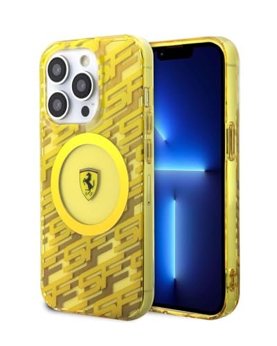 Polycarbonate iPhone 15 Pro Case [Official Licensed] Iml Case With Multi Sf Logo|Mag-Safe Compatible Protective Case/Cover Designed For iPhone 15 Pro (6.1-Inch) 2023-Yellow