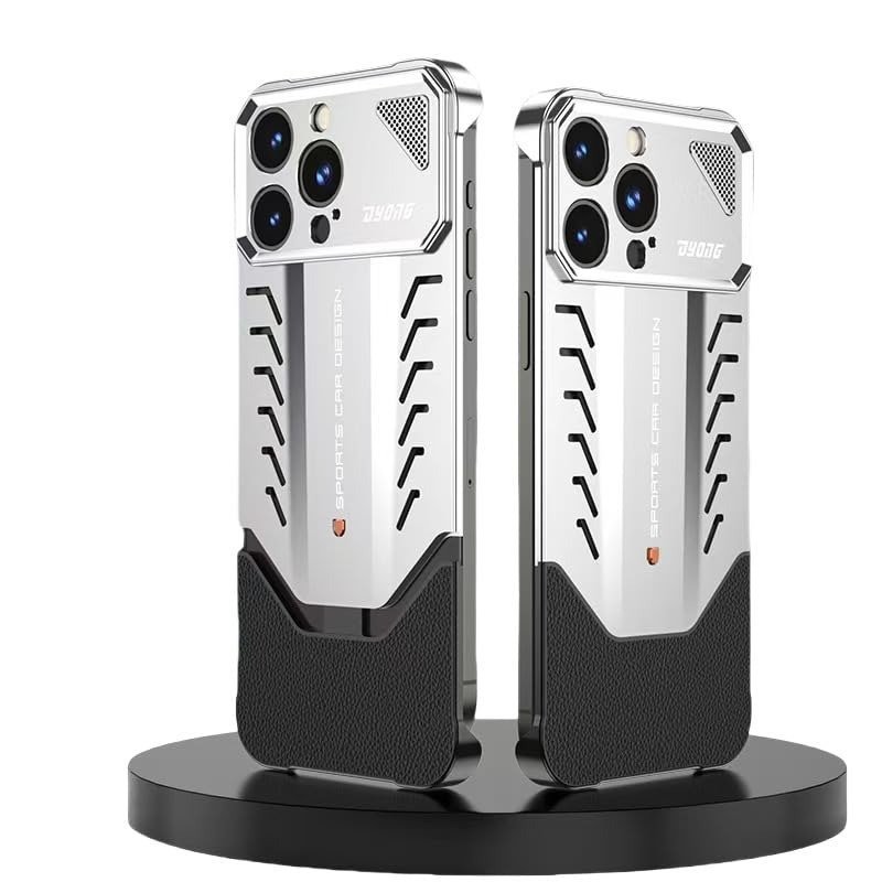 Premium Dual Metal Case for iPhone 14 15 16 Pro Max – Heat Dissipation + Shockproof