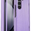 SIXBOX Slim Fit Designed for Samsung Galaxy Z Fold 5 Case, Ultra-Thin Z Fold 5 Case with Screen Protector & Hinge Protection, Support Wireless Charging Protective Phone Case for Z Fold 5, Purple