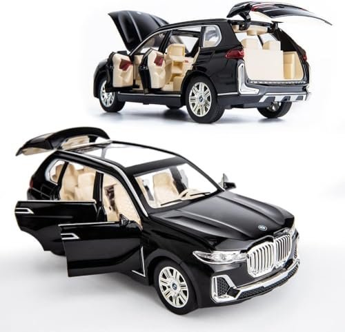 Sky Tech® Big Size Bmw X7 Suv 1:24 Scale Model Car Exclusive Alloy Metal Pull Back Die-Cast Car Diecast Metal Pullback Toy Car Openable Doors & Light Music Best Gifts Toys Kids【Colors As Per Stock】