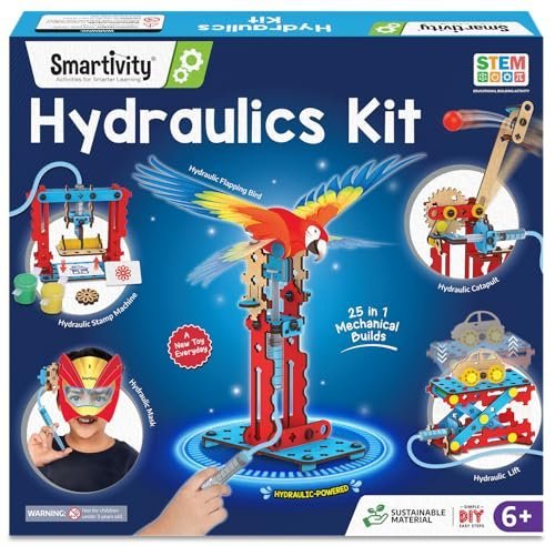 Smartivity 25 In 1 Multi-Builds Hydraulic Kit Stem Diy Kit For Kids 6-14 | Educational Science Toy | Best Birthday Gifts For Boys & Girls Ages 6-8-10-12 | Stem Learning Toys For 6-14 Year Olds
