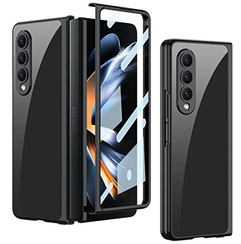 Transparent Shockproof Hard Back Case/Cover With Front Glass For Samsung Galaxy Z Fold4 5G / Galaxy Fold 4 5G Case Cover -