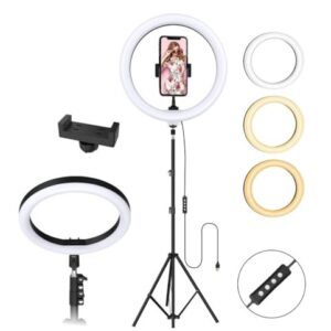 Tygot Professional Led Ring Light With 7 Feet Tripod Stand For Mobile Phones & Camera, 3 Temperature Mode Dimmable Lighting, Photo-Shoot, Video Shoot, Makeup & More