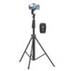 Tygot X-1 67 Inch Aluminium Tripod With Bluetooth Remote, Mobile Holder, Phone Stand For Ring Light, Gopro & Camera, Light Stand For Video Recording, Shooting, Streaming, Reels, Youtube