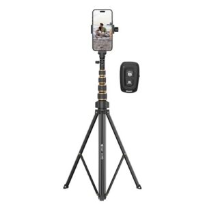 Tygot X-1 Pro 78-Inches Aluminium Tripod With Bluetooth Remote, Mobile Holder, Phone Stand For Ring Light, Gopro & Camera, Light Stand For Video Recording, Shooting, Streaming, Reels, Youtube