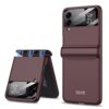 Ultra Thin Back Case/Cover For Galaxy Z Flip 4, Magnetic Hinge Protection And Inbuilt Glass Window Protection, Burgundy