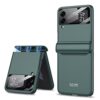 Ultra Thin Back Case/Cover For Galaxy Z Flip 4, Magnetic Hinge Protection And Inbuilt Glass Window Protection, Green