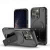 US LITE Back Cover for iPhone 16 Pro with Portable Kickstand | Mag-Safe Compatible Magnetic Case | Shockproof Military Grade Protection | Rugged Armor Design Phone Cover – Black