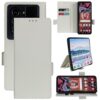 Vitodo for Galaxy Z Fold 5 Case with S Pen Holder, Genuine Leather Wallet Case Built-in Slide Camera Cover, Card Slot, Kickstand, Hinge Protection Phone Cover for Samsung Galaxy Z Fold5 5G (White)