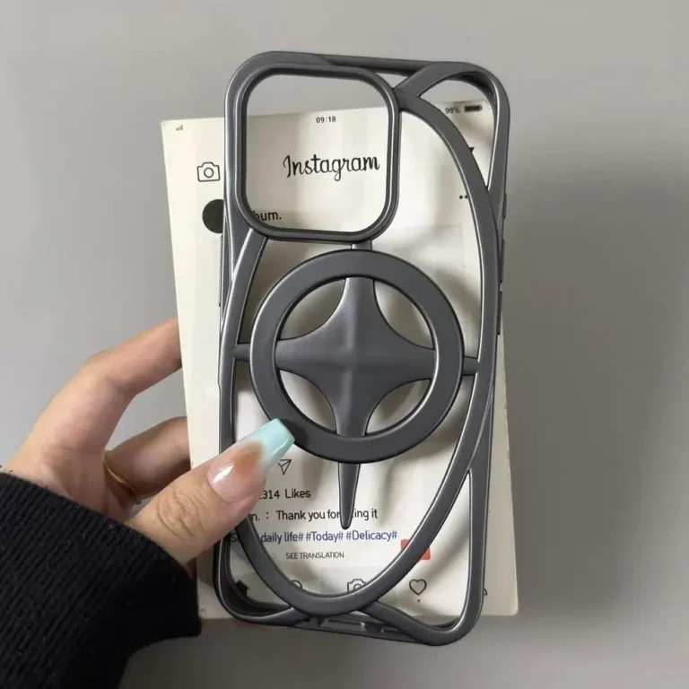 3D Frosted Star Hollow Cool For Magsafe Magnetic Case for iPhone 16 15 14 Plus 13 12 11 Pro Max Shockproof Heat Dissipate Cover