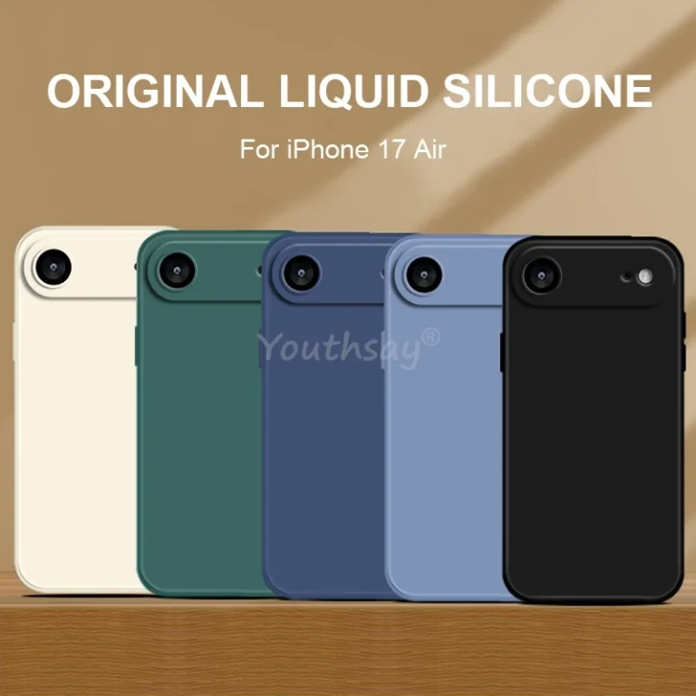 | Wholesale Price at Gaffar India For iPhone 17 Air Case Liquid Silicone Plain Case For iPhone Air Cover TPU Anti-drop Phone Protector For iPhone 17 Pro Max Case