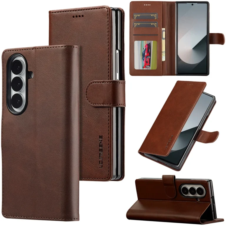 For Samsung Galaxy Z Fold 7 6 5 4 3 Fold7 Fold6 Fold5 Fold4 Fold3 5G Wallet Case with Card Holder Flip Book PU Leather Cover
