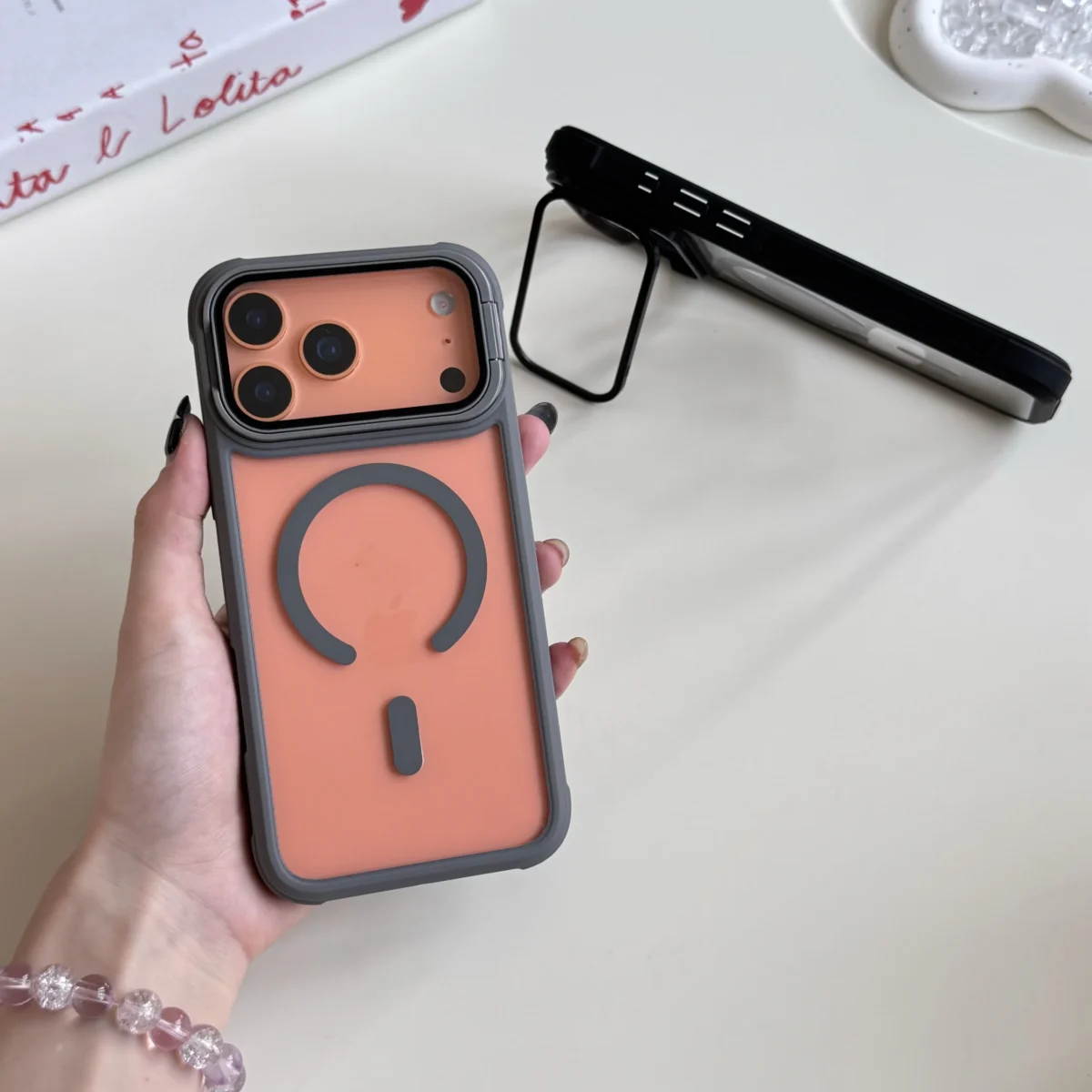 For Magsafe Glass Lens Holder Case For iPhone 17 Air 16 15 14 13 12 11 Pro Max Plus Magnetic Shockproof Clear Acrylic Hard Cover - Image 3