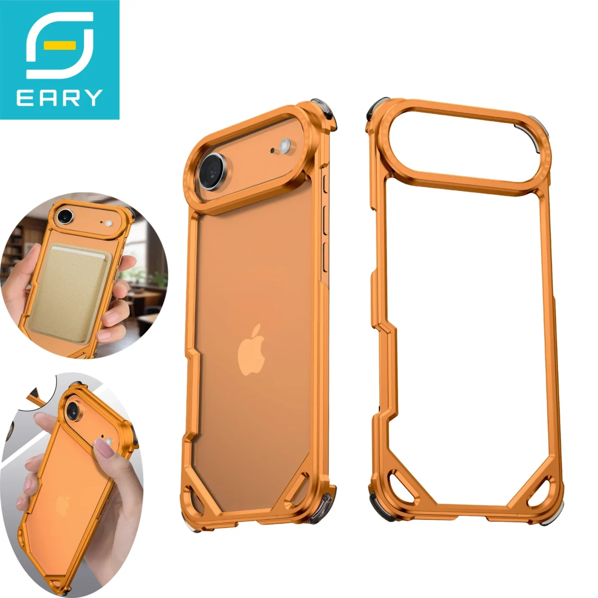 Eary Frameless Case for iPhone 17 Air Magsafe Ultra-thin Metal Shockproof Drop Protection Phone Cover Aluminum Minimalist Shells - Image 2