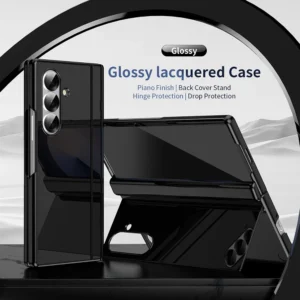 Luxury Full Coverage Hinge Cover Case For Samsung Galaxy Z Fold 7 Fold7 5G Cases Invisible Stand Shockproof Capa Skin Funda