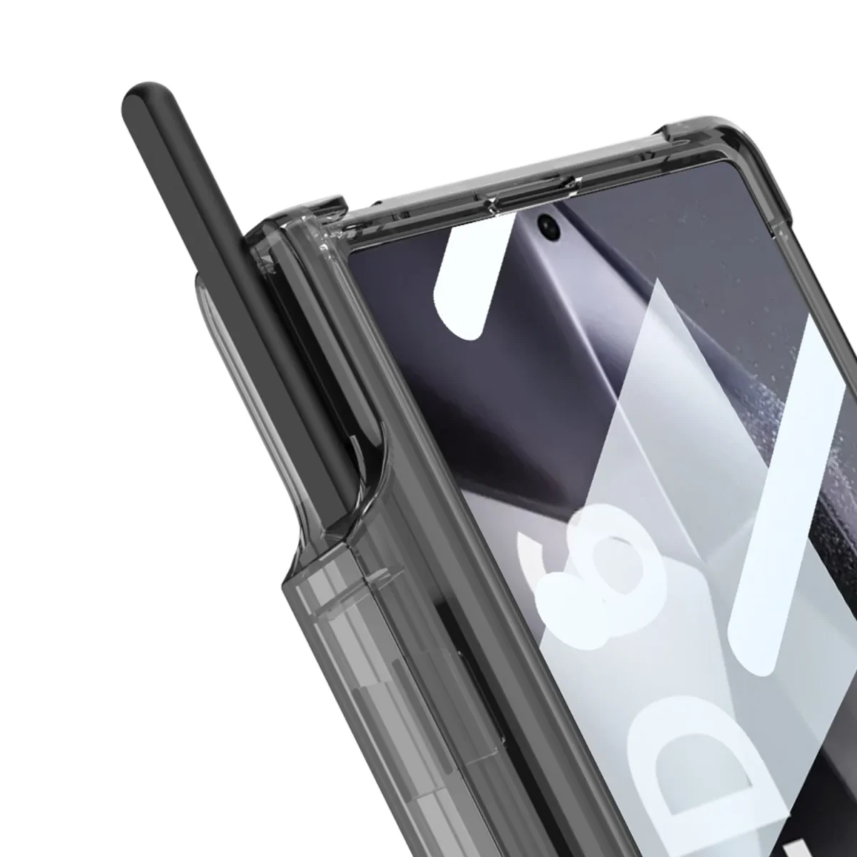 Transparent Hinges Protective Case For Samsung Galaxy Z Fold 7 6 5 With Screen Protector Z Fold7 Wireless Magnetic Bracket Cover - Image 5