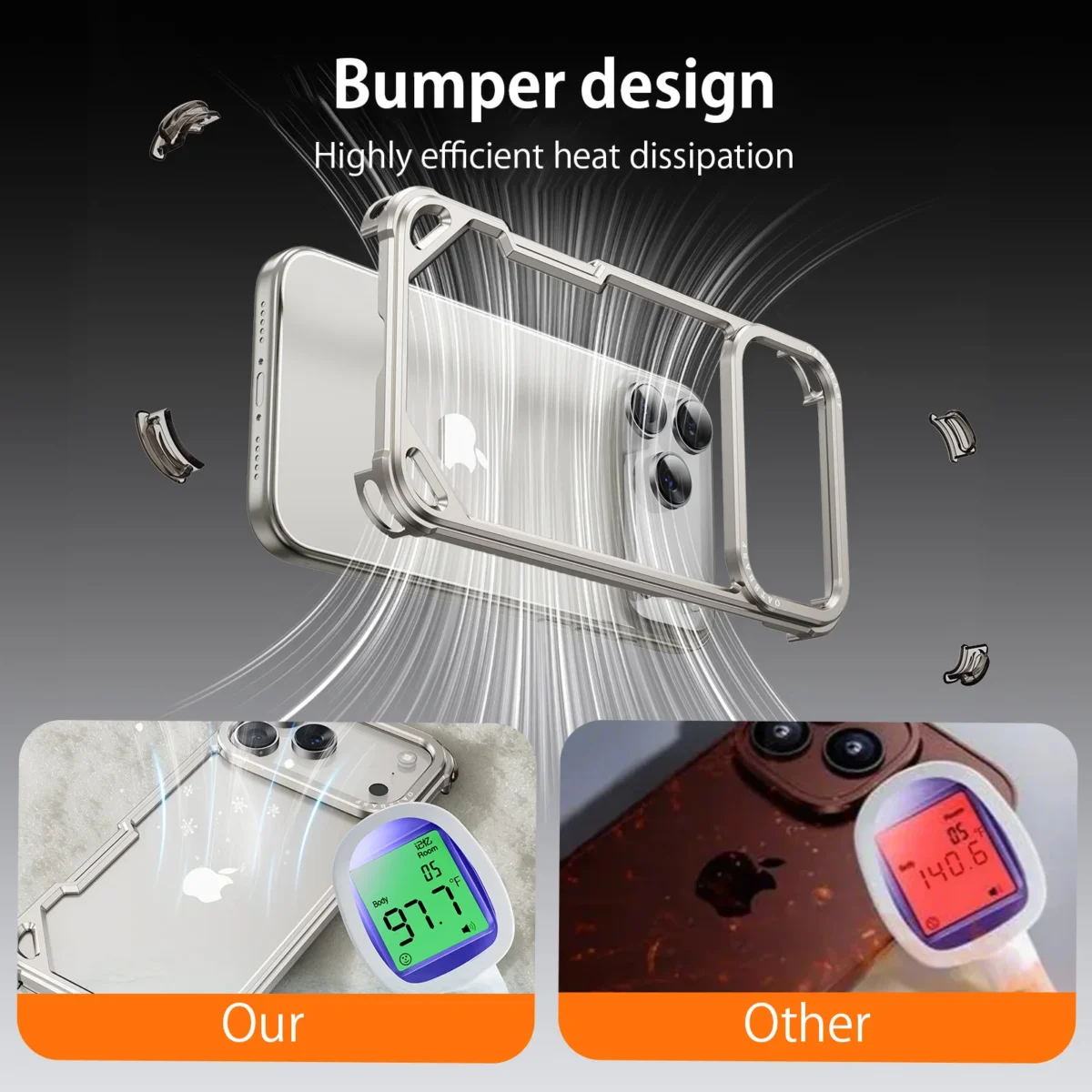 Eary Frameless Case for iPhone 17 Pro Max 17 Air Magsafe Metal Shockproof Protective Phone Cover Aluminum Alloy Anti-Drop Shells - Image 4