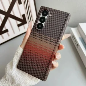 Fashional Carbon Fiber Texture MagSafe Phone Case For Samsung Galaxy Z Fold 7 6 5 5G Magnetic Wireless Charging Shockproof Cover