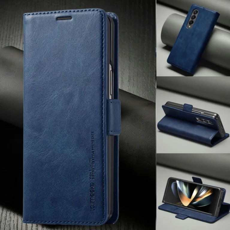 | Wholesale Price at Gaffar India Business Leather Case For Samsung Galaxy Z Fold 7 6 5 4 3 5G Z Fold7 Fold6 Magnetic Flip Protective Card Solt Wallet Phone Cover