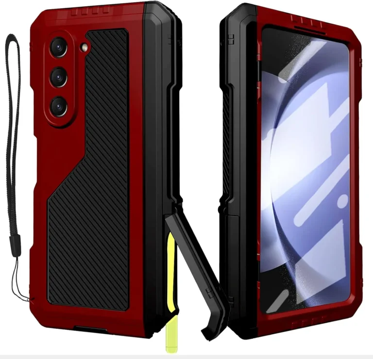 with S Pen Holder Case For Samsung Z Fold 7 6 5 4 Metal Cover Tough Heavy Duty Full-Body Shockproof Shell Screen Protector Stand