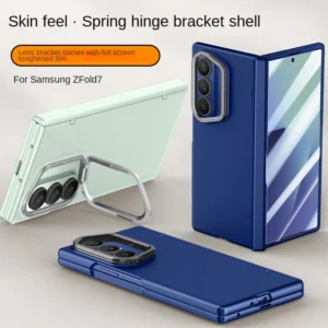 With Privacy Tempered Glass Film Full Protective Case For Samsung Galaxy Z Fold 7 fold7 Spring Hinge Camera Holder Cover