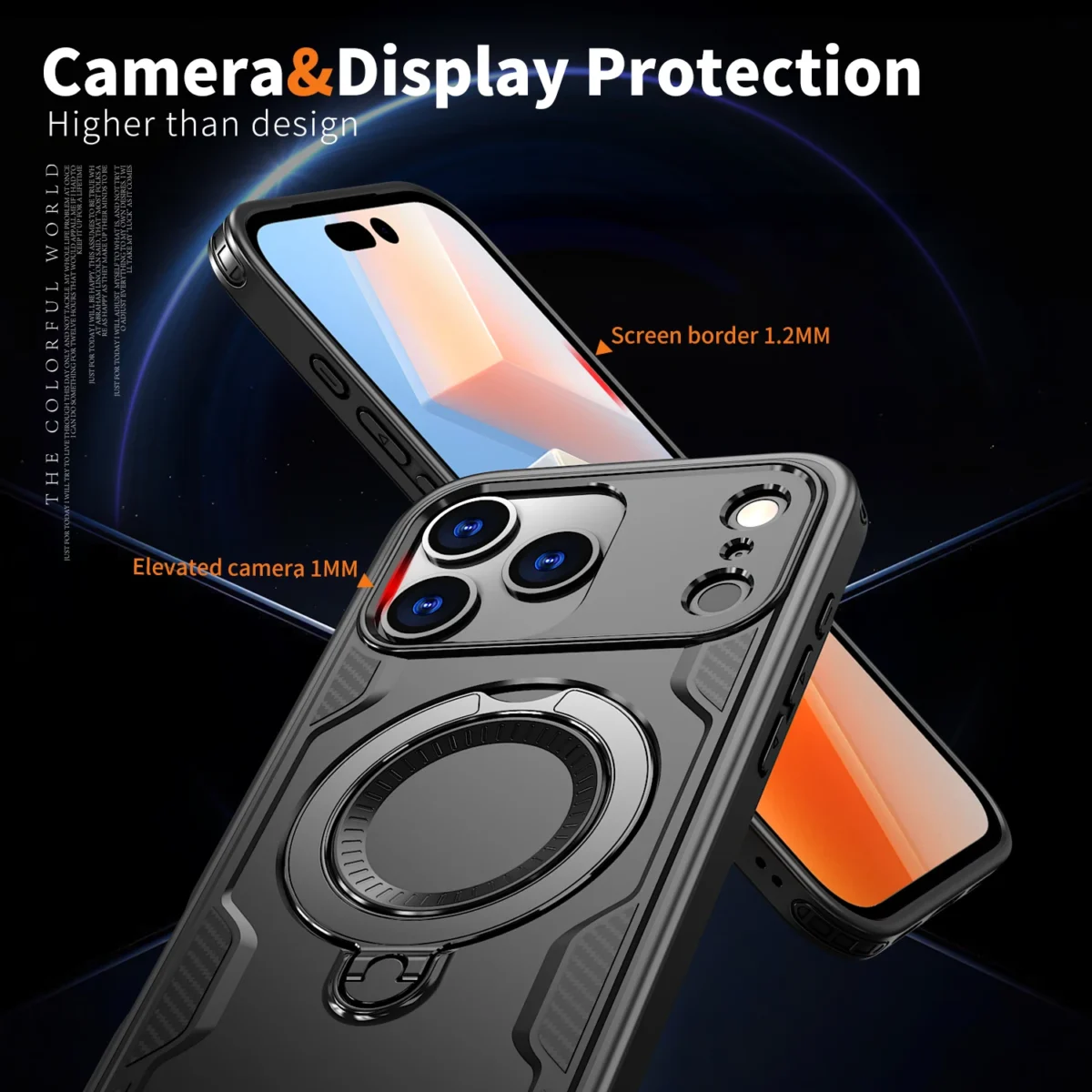 Magnetic Phone Case For iPhone 17 15 13 12 11 16 Pro Max 14 Plus 16E 17 Air For MagSafe Rotate Metal Ring Holder Protector Cover - Image 3