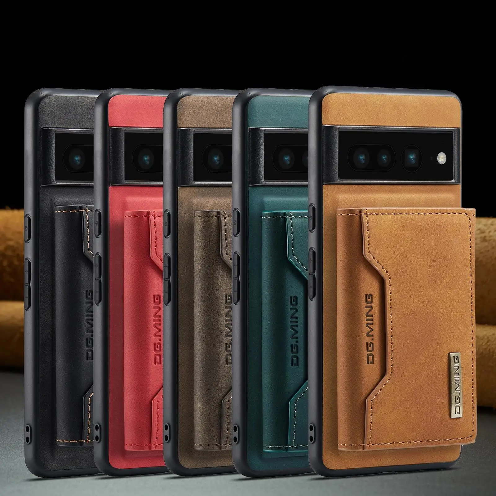 2 in 1 Detachable Leather Cards Holder Wallet Cover For Samsung Galaxy Z Fold 6 5 4 5G Fold4 Fold3 Magnetic Card Bag Stand Case