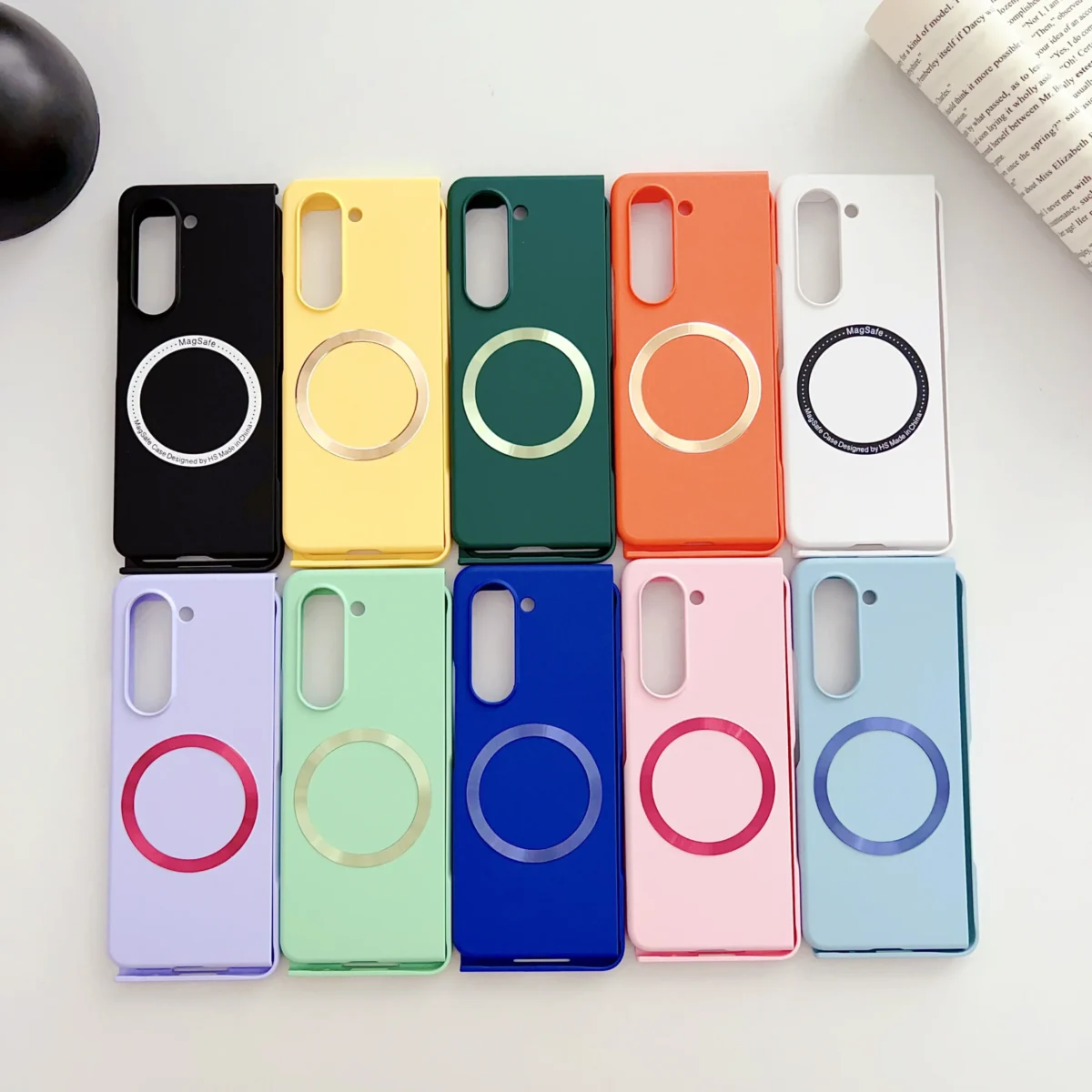 Business Sold Skin Feel Case for Samsung Galaxy Z Fold 5 5G Magsafe Magnetic Wireless Charging Fold3 Fold 6 Cover Z fold 4 Funda