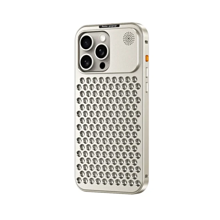 Metal aluminium Hollow Cooling Phone Case for iPhone 14 13 12 16 Pro Max 15 16 Plus Aromatherapy Diffuser Detachable Rear Cover