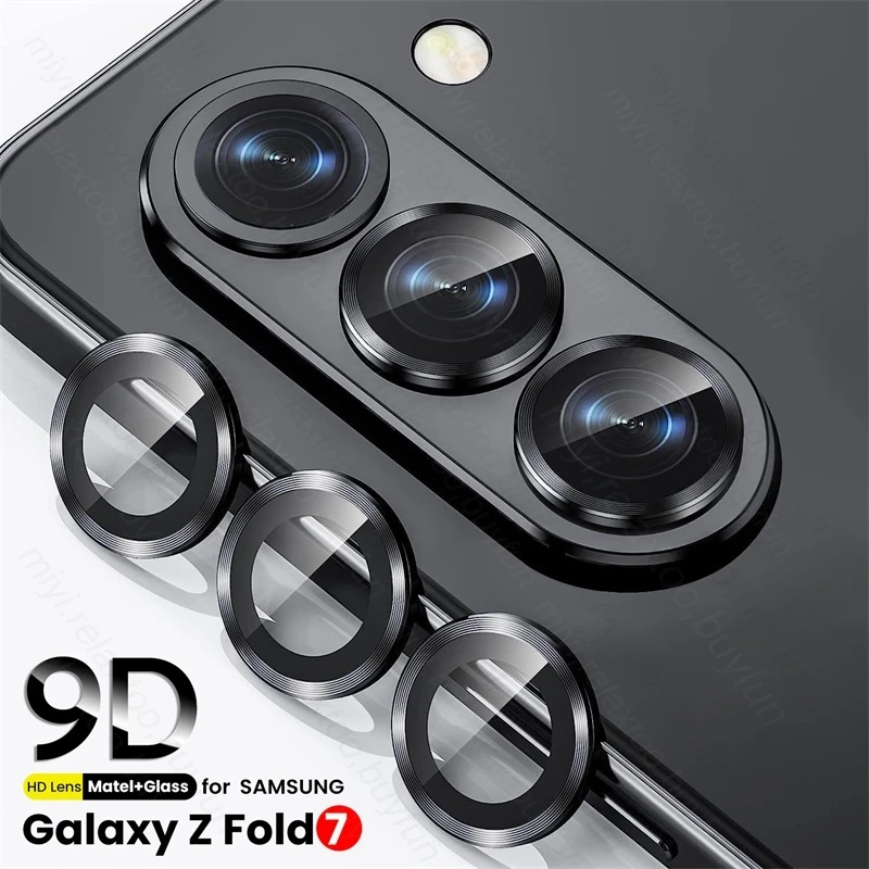 | Wholesale Price at Gaffar India Metal Ring Camera Protectors Case For Samsung Galaxy Z Fold7 5G 9D Tempered Glass Lens Cap On Sumsung Samsang ZFold7 Fold 7 2025